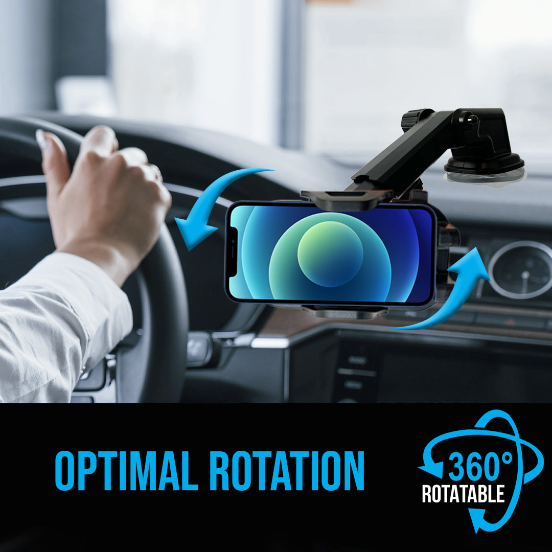 Flexible Car Phone Mount with 360 Rotation