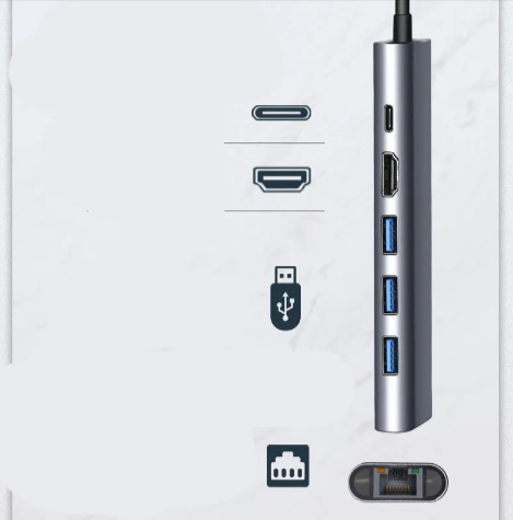 6-in-1 USB-C Multiport Hub with 4K HDMI